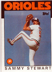 1986 Topps Baseball Cards      597     Sammy Stewart
